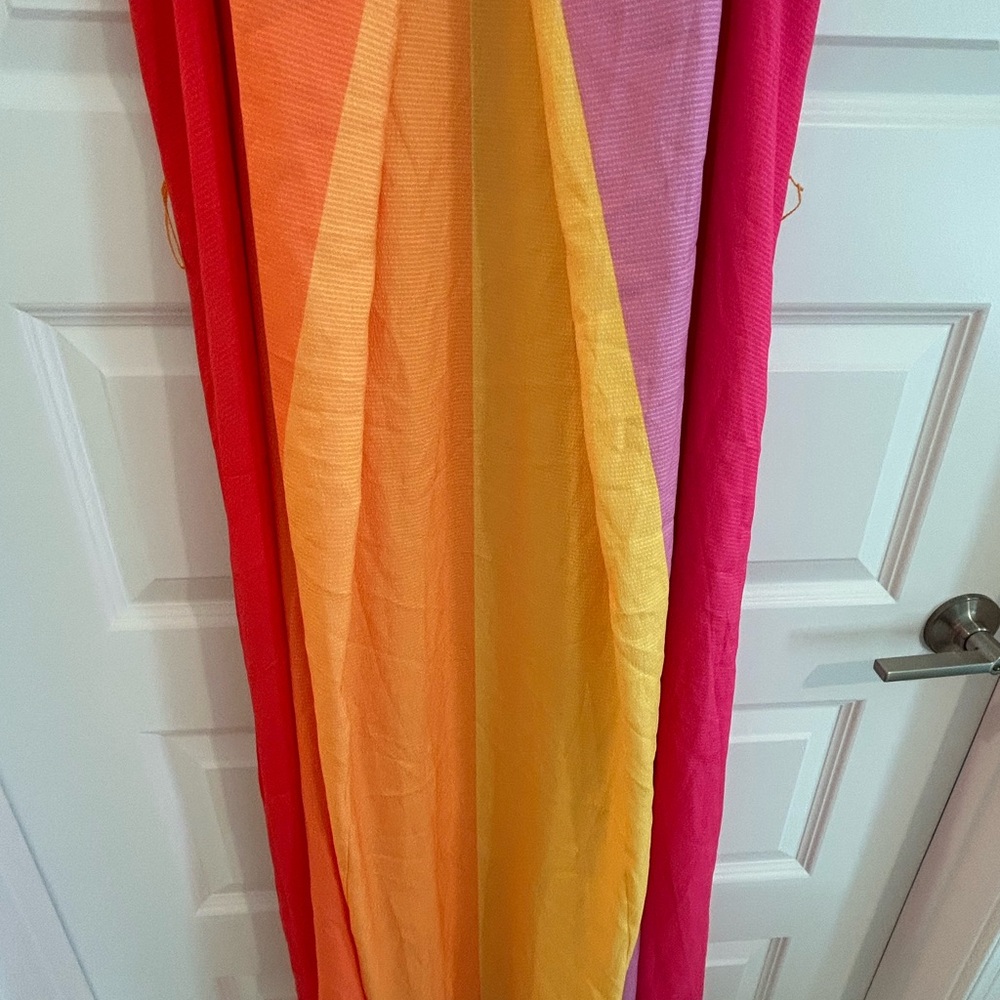 Flying Tomato Color Maxi Dress Pink Orange Multi Size L - Picture 5 of 14